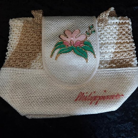 Made By Hand Handbags - Handmade Jute Straw and Nylon Tote / Purse, made in Philippines